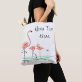 フラミンゴ海トリオ4文字オールオーバーtote トートバッグ (クローズアップ)