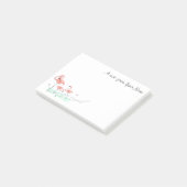 フラミンゴ海トリオ「文字」 ポストイット (アングル)