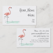 フラミンゴ海側文字 名刺 (正面/裏面)
