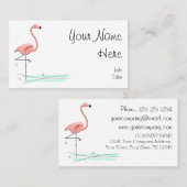 フラミンゴ海側文字 名刺 (正面/裏面)