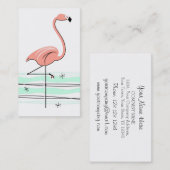 フラミンゴ海名刺（白） 名刺 (正面/裏面)