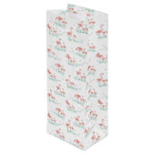 フラミンゴ海数々の抱き枕ボトル ワインギフトバッグ (裏面アングル)