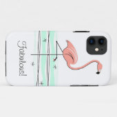 フラミンゴ海'素晴らしい!' iPhone 11タフ Case-Mate iPhoneケース (裏面(横))
