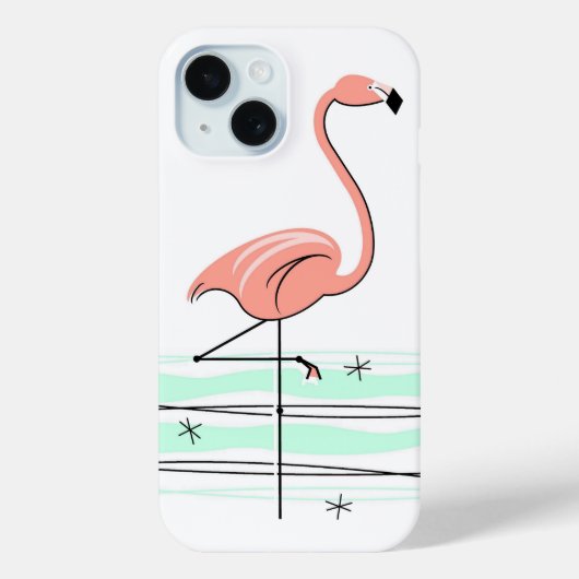 フラミンゴ海iPhoneケース Case-Mate iPhoneケース (裏面)