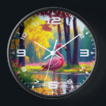 フラミンゴ湖に立つ–365476 壁時計<br><div class="desc">フラミンゴ湖に立つ–365476</div>