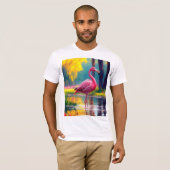 フラミンゴ湖に立つ–365476 Tシャツ (正面フル)