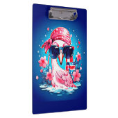 フラミンゴ漫画とアメリカ国旗–69681 クリップボード (右)