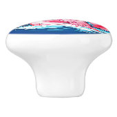 フラミンゴ漫画とアメリカ国旗–69681 セラミックノブ (側面)