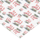 フラミンゴ熱帯クリスマス ショートテーブルランナー (コーナー)