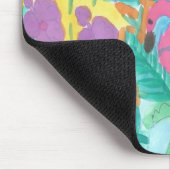 フラミンゴ熱帯ジャングルパターン マウスパッド (コーナー)