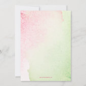 フラミンゴ熱帯バースデーパーティ招待状 招待状 (裏面)