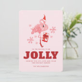 フラミンゴ熱帯ビーチクリスマス シーズンカード (スタンド正面)