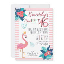 フラミンゴ熱帯ピンクとブルーのフローラ16位