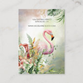 フラミンゴ熱帯フローラディスプレイ 名刺 (裏面)