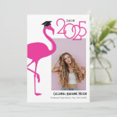 フラミンゴ熱帯写真卒業のお知らせ 招待状 (スタンド正面)