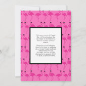 フラミンゴ熱帯写真卒業のお知らせ 招待状 (裏面)