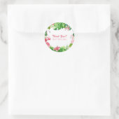 フラミンゴ熱帯夏の誕生日パーティーのお願い ラウンドシール (バッグ)