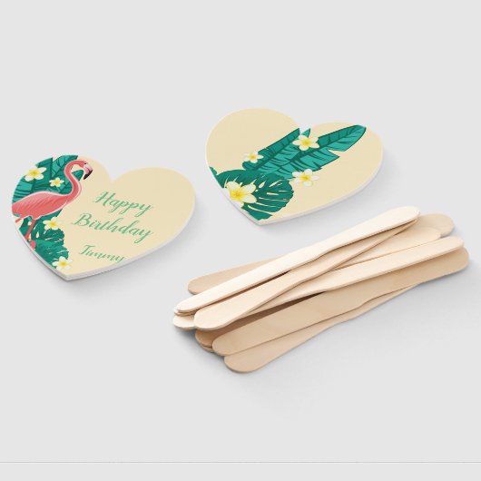 フラミンゴ熱帯性 ハンドファン (組立なし)