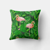 フラミンゴ熱帯水色 クッション (裏面)