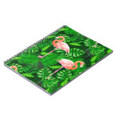 フラミンゴ熱帯水色 ノートブック (左側)