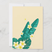 フラミンゴ熱帯誕生日 招待状 (裏面)