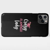 フラミンゴ熱狂する – フラミンゴレディ iPhoneケース (裏面横)