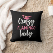 フラミンゴ熱狂する- Flamingo Lady Gives クッション (ブランケット)