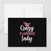 フラミンゴ熱狂する- Flamingo Lady Gives ポストカード (正面/裏面)