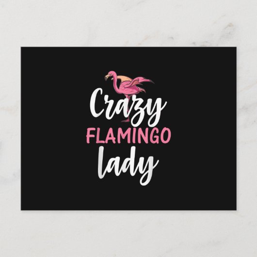 フラミンゴ熱狂する- Flamingo Lady Gives ポストカード (正面)