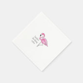 フラミンゴ独身最後の女友達グループ スタンダードカクテルナプキン (角)