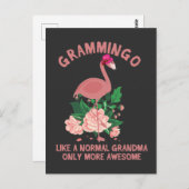 フラミンゴ祖母は通常のおばあちゃんだけのモのように ポストカード (正面/裏面)