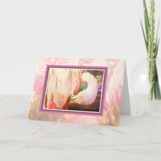 フラミンゴ空白のカード カード (正面)