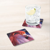 フラミンゴ紙コースター スクエアペーパーコースター (インサイチュ)