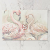 フラミンゴ紙パッドパーティーランチョンマット ペーパーパッド (正面)
