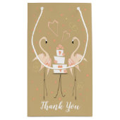 フラミンゴ結婚さんありがとう スモールペーパーバッグ (裏面)