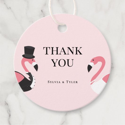 フラミンゴ結婚さんありがとう フェイバータグ (正面)