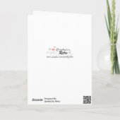 フラミンゴ結婚のたった今結婚しました名 カード (裏面)