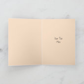 フラミンゴ結婚のたった今結婚しました文字桃の内側 カード (内部)
