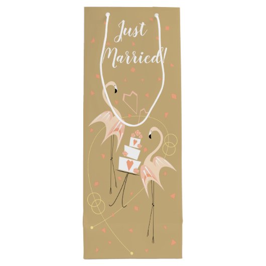 フラミンゴ結婚のJust MarshedWine抱き枕 ワインギフトバッグ (裏面)