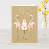 フラミンゴ結婚病 カード (黄色い花)