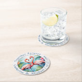 フラミンゴ結婚病 ラウンドペーパーコースター (インサイチュ)