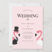 フラミンゴ結婚病 招待状 (正面)