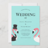 フラミンゴ結婚病 招待状 (正面)