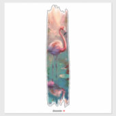 フラミンゴ絵を描筆 シール (シート)