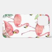 フラミンゴ絵画付き水彩継ぎ目無し模様 Case-Mate iPhoneケース (裏面 (横))