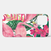 フラミンゴ絵画付き水彩継ぎ目無し模様 Case-Mate iPhoneケース (裏面 (横))