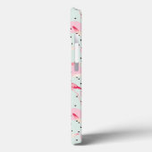 フラミンゴ羽オン水玉模様 Case-Mate iPhoneケース (裏面 / 左)