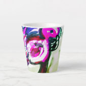 フラミンゴ花の喜び カフェラテマグ (正面)