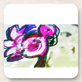 フラミンゴ花の喜び コースター