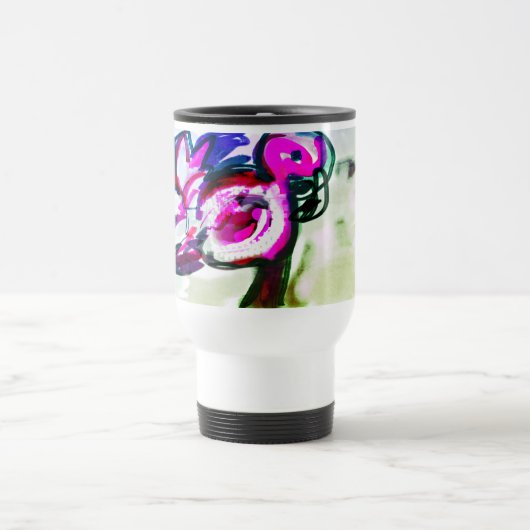 フラミンゴ花の喜び トラベルマグ (中央)